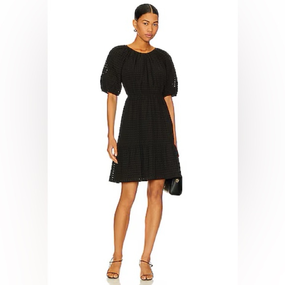 Rails Khloe Dress in Black Seersucker XS (worn 1 time)